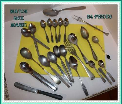 JOBLOT OF 4 CUTLERY ITEMS INCLUDING A PICKLE FORK SUGAR SPOONS AND MUSTARD SPOONS TAKE A LOOK