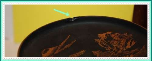 ORIENTMT FUJI PIN DISH MC FINE CHINA JAPAN 24K GOLD  ON BLACK BACKGROUND (D)