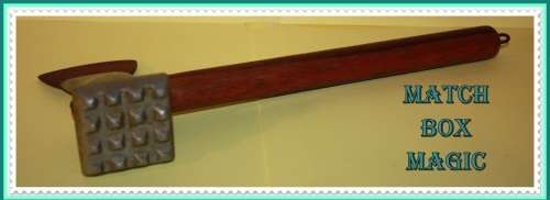 MEAT TENDERIZER CLEVER VINTAGE WOODEN HANDLE