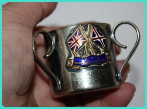 GREAT FIND RMS WINSOR CASTLE SHIPPING LINE LOVING CUP MARKED UNDERNEATH EPNS 121