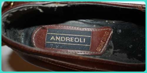 VINTAGE ANDREOLI GENUINE LEATHER LADIES WEDGE HEEL SHOES