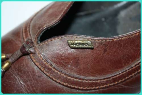 VINTAGE ANDREOLI GENUINE LEATHER LADIES WEDGE HEEL SHOES