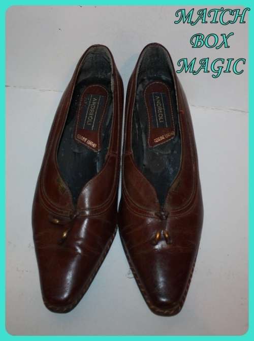 VINTAGE ANDREOLI GENUINE LEATHER LADIES WEDGE HEEL SHOES