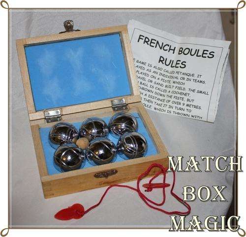 BOXED SET OF FRENCH BOULES WITH RULES OF GAME