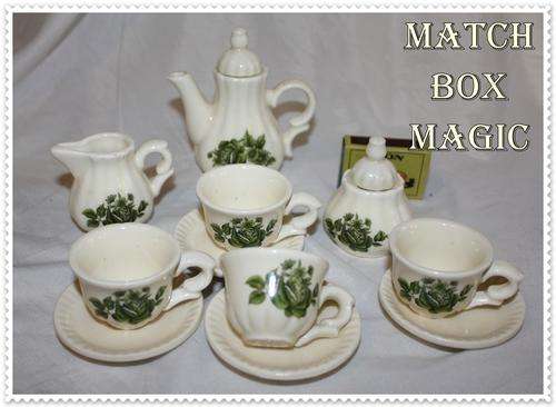 CHILDREN S TEA SERVICE WITH GREEN ROSES