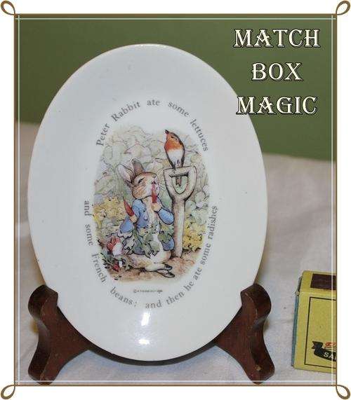 F WARNE AND CO 1990 BEATRIX POTTER PETER RABBIT TRINKET DISH