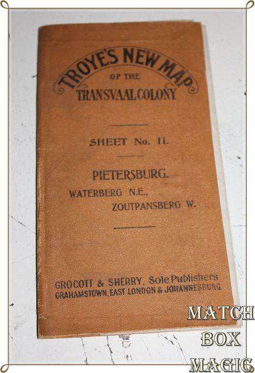 TROYS NEW MAP OF TRANSVAAL COLONY SHEET No.II.PIETERSBURG WATERBERG N.E ZOUTPANSBERG W
