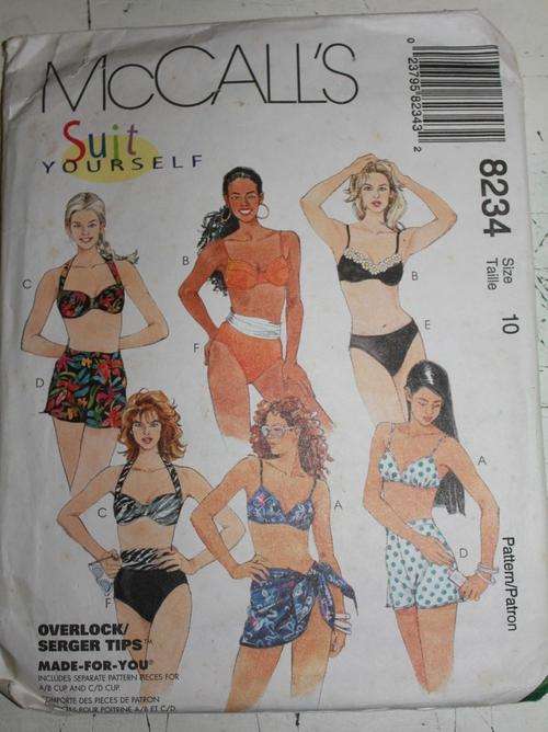 McCALLS PATTERN 8234 SWIMSUIT SIZE 10