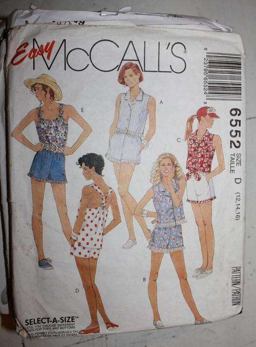 McCALLS PATTERN 6552 SIZE 12-14-16