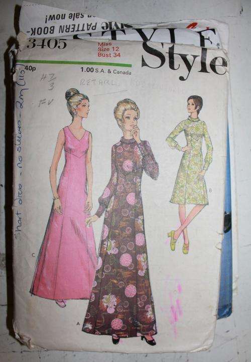 VINTAGE STYLE  PATTERN 3405 SIZE 12