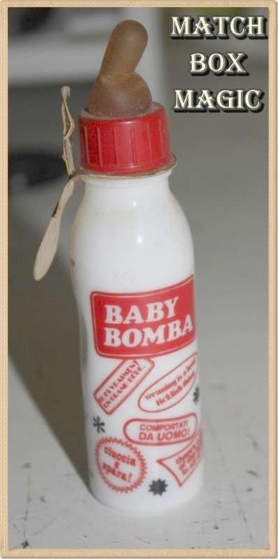 UNUSUAL DINKY BOTTLE BABY BOMBA BRANDY RESERVE IN THE SHAPE OF A BABY BOTTLE