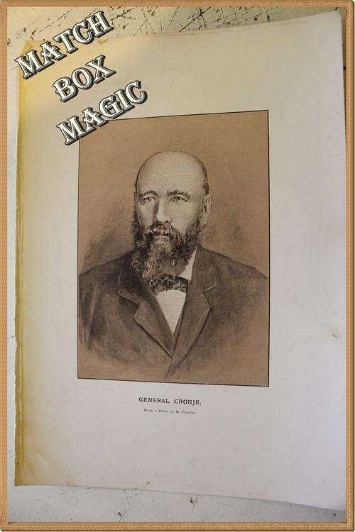 HISTORICAL PRINT  GENERAL CRONJE FROM A PHOTO BY M PLUMBE