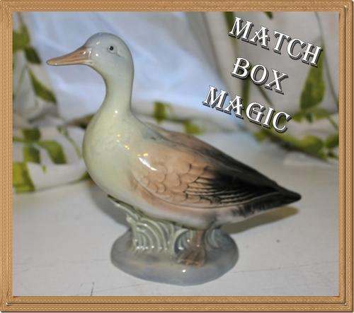 PORCELAIN DUCK FIGURINE BY M REQUENA VALENCIA SPAIN LOVELY DECORATIVE PIECE