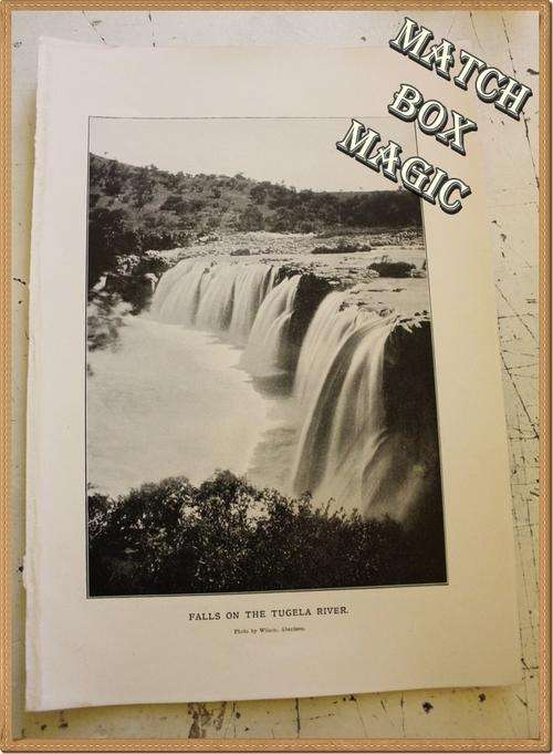 HISTORICAL PRINT  OF A PHOTO FALLS ON THE TUGELA RIVER PHOTO BY WILLIAM ABERDEEN