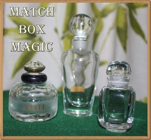 JOBLOT OF THREE PERFUME BOTTLES WITH GLASS STOPPERS PRETTY THINGS