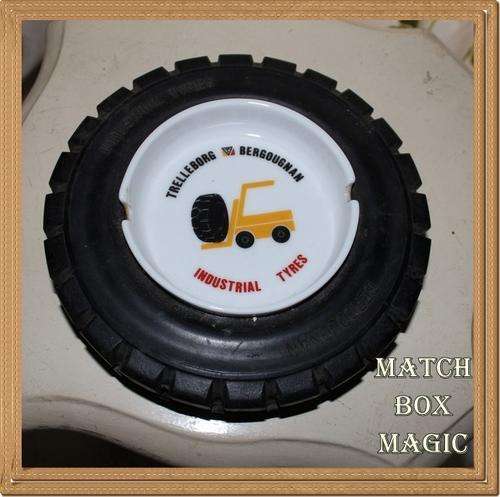 TYRE ASHTRAY ADVERTISING BERGOUGNAN  INDUSTRIAL TYRES  VERY RETRO