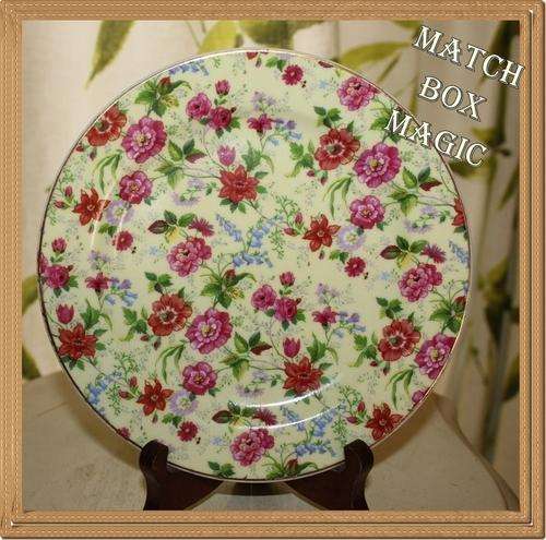 ROYAL ENGLISH CHINTZ LTD EDITION CHARLOTTE CHINTZ PLATE STAND NOT INCLUDED