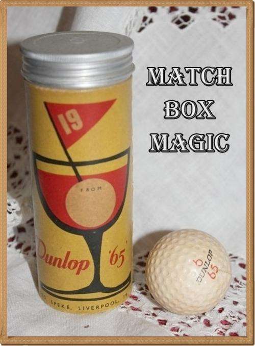 VINTAGE 1965 DUNLOP GOLF BALL CHRISTAMS GIFT TIN WITH THREE BALLS SEE PICS UNUSUAL ITEM