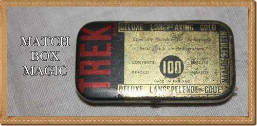 TREK DELUXE LONG PLAYING GOLD OLD GRAMOPHONE RECORD NEEDLES IN ORIGINAL TIN, BID PER TIN EIGHT AVAIL