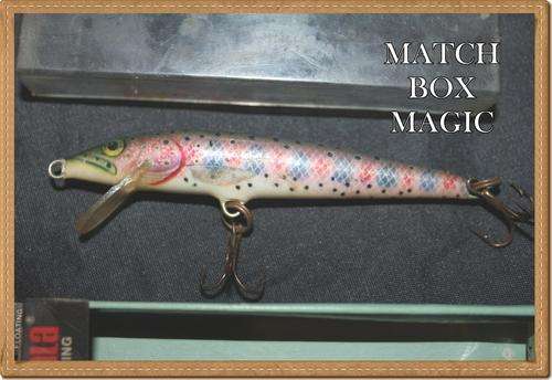 VINTAGE RAPALA FLOATING LURE 9CM RAINBOW TROUT MADE IN FINLAND