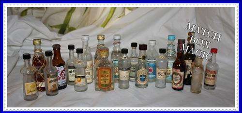 JOB LOT OF 20 MINIATURE LIQUOR BOTTLES SEE DESCRIPTION PAGE FOR DETAILS