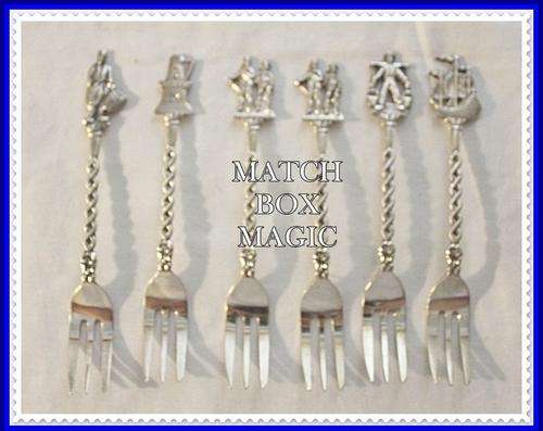 SIX DUTCH CAKE FORKS EPNS SEE DESCRIPTION PAGE FORCONDITION