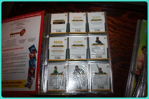 JOBLOT OF BIG BALL RUGBY TRADING CARD ALBUMS (4) AND HUNDREDS OF TRADING CARDS  BID IS FOR ALL