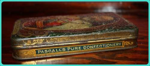 PASCALL'S PURE CONFECTIONERY EDWARD VII PORTRAIT TIN VINTAGE ITEM FROM 1900 - 1909