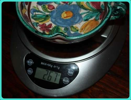 PRETTY HAND PAINTED POTTERY BOWL FROM ITALY