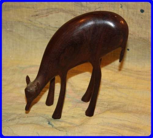 WOODEN HAND CARVED BUCK DUIKER (D)