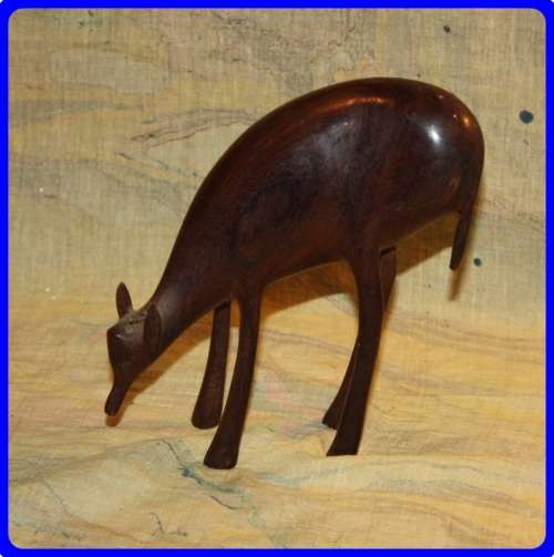 WOODEN HAND CARVED BUCK DUIKER (D)