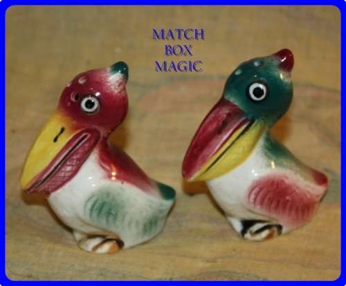 SALT AND PEPPER SET  PELICANS  VINTAGE