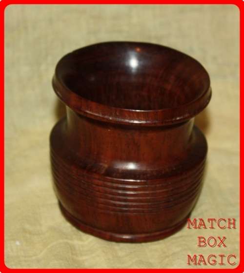 VINTAGE TURNED WOOD TREEN CONTAINER