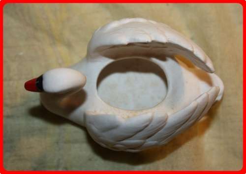 LOVELY PORCELAIN SWAN WITH BEAUTIFUL DETAIL MADE IN WEST GERMANY VINTAGE