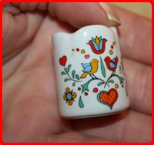 SET OF SIX VINTAGE WEST GERMAN CANDLE HOLDERS WITH AN ARTS AND CRAFTS THEME TO SWEET