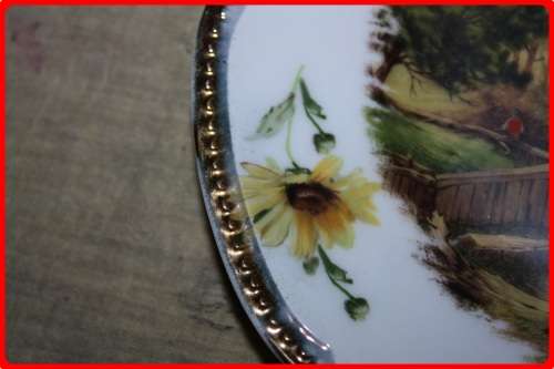 LOVELY PAIR OF MATCHING WALL PLATES RIVER SCENES  FISHING AND WATER MILL