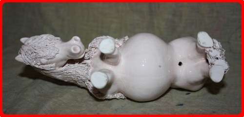 CHEVAL CERAMICS SPAGHETTI HAIR PONY STANDING UP HEAD BOWED  LARGE