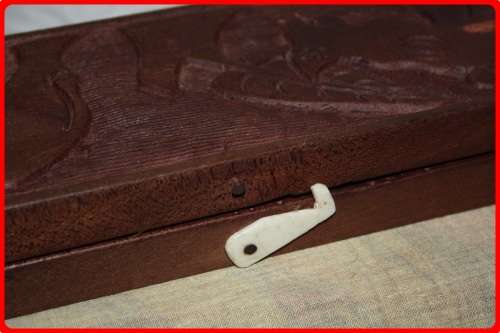 BEAUTIFUL VINTAGE MANCALA BOARD GAME HAND CARVED WITH RHINO ELEPHANT AND GIRAFFE