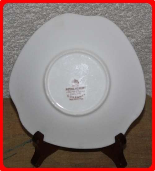 ROYAL ALBERT GOSSAMER PATTERN SAUCER PINK UNUSUAL