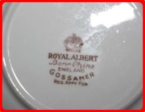 ROYAL ALBERT GOSSAMER PATTERN SAUCER PINK UNUSUAL