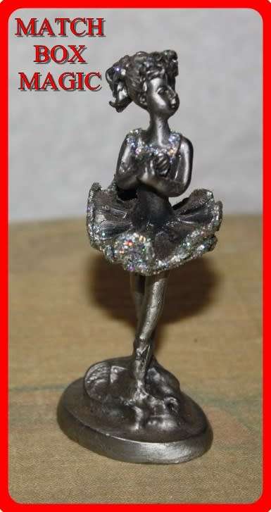 LOVELY LITTLE METAL BALLARINA WITH SPARKLE DETAIL