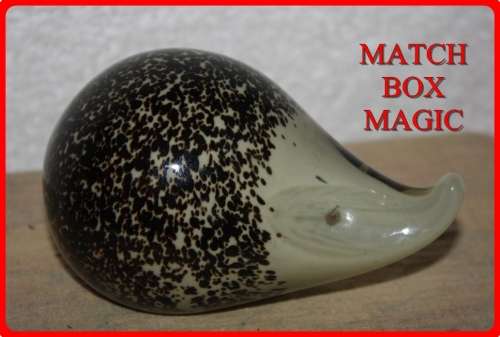 LOVELY HEAVY GLASS HEDGEHOG PAPERWEIGHT VERY UNUSUAL ITEM