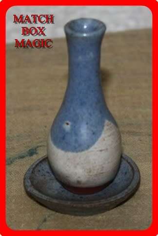 SMALL POTTERY DRIP GLASS BOTTLE WITH PLATE