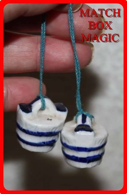 SMALL PAIR OF BLUE AND WHITE MILK MAID BUCKETS