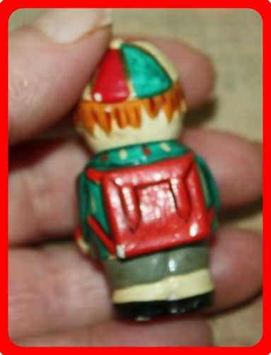 VINTAGE HAND PAINTED SCHOOL BOY WITH CRICKET BAT AND SATCHEL HEIGHT 5CM