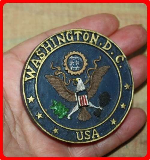 FRIDGE MAGNET MEDALLION WASHINGTON DC