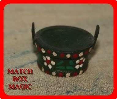 MINIATURE WOODEN HAND PAINTED MILK MAIDS BUCKET