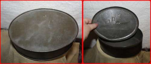 QUEEN MARY TIN  SIDES DEPICT VARIOUS SHIPS  RARE FIND