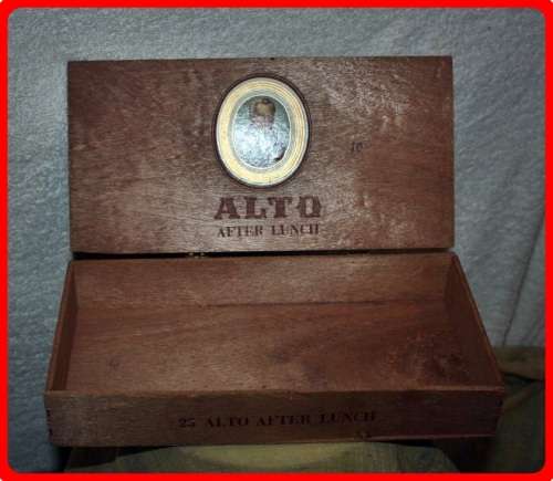 ALTO AFTER LUNCH CIGAR BOX HINGED LID