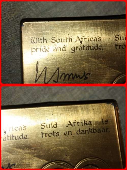RARE KERSFEES CHRISTMAS 1941 GIFT TIN FOR SOLDIERS WITH SOUTH AFRICA'S PRIDE AND GRATITUDE